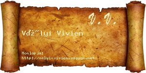 Vályi Vivien névjegykártya